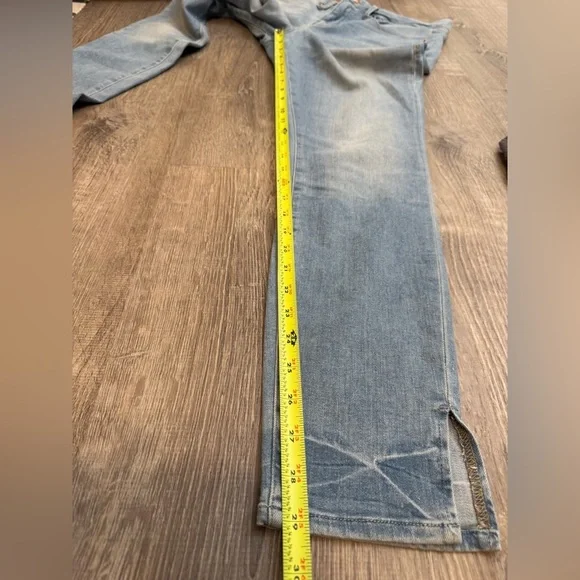 Good American Good Legs Split Hem Skinny Jeans Light Wash Size 12/31 - Picture 11 of 12